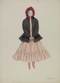 Porcelain Doll Prints: Doll - Flora Richardson, c. 1937