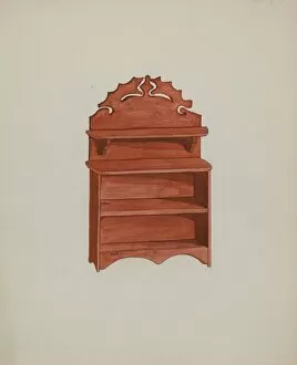 Ellen Duncan Gallery: Doll Furniture - Sideboard, c. 1937. Creator: Ellen Duncan