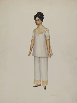 Porcelain Doll Prints: Doll - Lydia Sherman, c. 1937. Creator: Josephine C. Romano