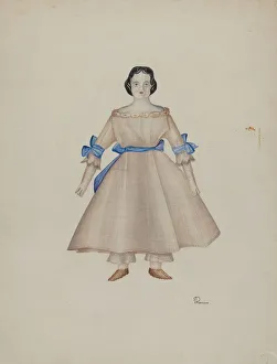 Porcelain Doll Prints: Doll - Mary, c. 1939. Creator: Josephine C. Romano