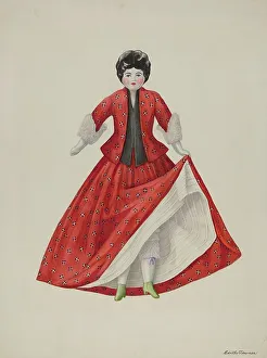 Porcelain Doll Prints: Doll - Mitio, c. 1940. Creator: Edith Towner. Doll - Mitio, c. 1940. Creator: Edith Towner
