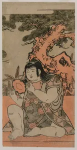 Kitao Shigemasa Prints: Doll Playing a Hand Drum, 1770s. Creator: Kitao Shigemasa (Japanese, 1739-1819)