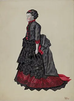 Porcelain Doll Prints: Doll - Polly, c. 1937. Creator: William Bos. Doll - Polly, c. 1937. Creator: William Bos