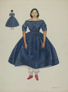 Porcelain Doll Prints: Doll - Sarah, c. 1937. Creator: Edith Towner. Doll - Sarah, c. 1937. Creator: Edith Towner