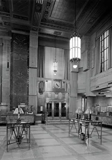 High Ceiling Prints: Dollar Savings Bank, Grand Concourse, New York, 1946. Creator: Gottscho-Schleisner, Inc