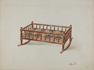 Cradle Gallery: Dolls Cradle, c. 1937. Creator: Geoffrey Holt
