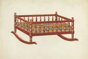 Dolls Cradle and Quilt, c. 1953. Creator: Margaret Linsley