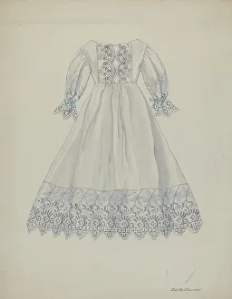 Period Costume Prints: Doll's Dress, c. 1937. Creator: Edith Towner