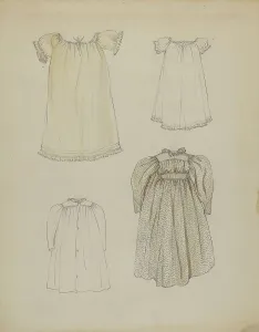 Doll's Dress and Shift, 1935/1942. Creator: Rosalia Lane