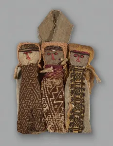 Dolls, Peru, 1950 / 84, with textile fragments from A. D. 1000 / 1476. Creator: Unknown