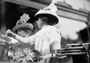 Dolly Madison Breakfast - Mrs. C.H. Mcdonnell and Mrs. Champ Clark, 1912. Creator: Harris & Ewing. Dolly Madison Breakfast - Mrs. C.H. Mcdonnell and Mrs. Champ Clark, 1912. Creator: Harris & Ewing