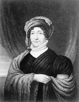 Hostess Prints: Dolly [sic] Madison - Steel Engraving of Portrait By Joseph Ward