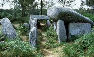 Dolmen of Kerival, Carnac commune, Southern Brittany, France, Megalithic culture, (1997). Creator: LTL
