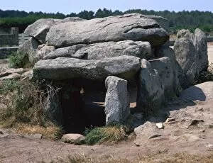 Carnac Stones Collection: Dolmen at Kermario in Brittany, c, 36th century BC