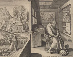 Basketry Prints: Dolor (Sorrow), ca. 1580-1628? Creator: Raphael Sadeler