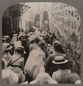 The Via Dolorosa from the Tower of Antonio to the Church of the Holy Sepulchure, c1900