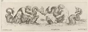 Dolphins and Tritons, probably 1648. Creator: Stefano della Bella