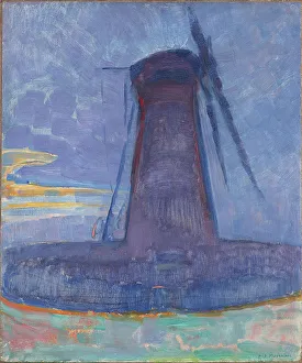 De Stijl Prints: Mill in Domburg, 1908. Creator: Mondrian, Piet (1872-1944)