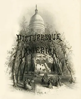 Brandard Prints: Dome of the Capitol, 1874. Creator: Edward Paxman Brandard