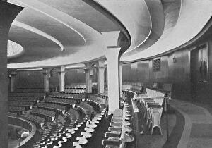 Auditorium Gallery: The Dome: Interior After the Alterations - details of inner roof and panelling, 1939