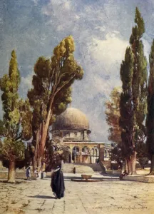 Haram Esh Sharif Prints: The Dome of the Rock from the Mosque El Aksa, 1902. Creator: John Fulleylove