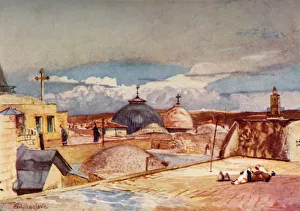 Adam And Charles Prints: The Domes of the Holy Sepulchre from a House-Top on Mount Zion