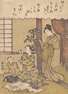 Needle Prints: Domestic Scene, ca. 1780. Creator: Yanagawa Shunsui