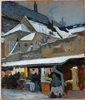 Dominican Prints: Dominican Shambles (Slaughterhouses) in Krakow, c1903. Creator: Henryk Szczyglinski