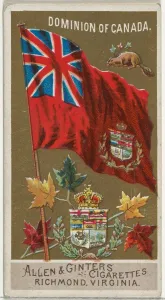 Maple Leaf Prints: Dominion of Canada, from Flags of All Nations, Series 2 (N10) for Allen &amp