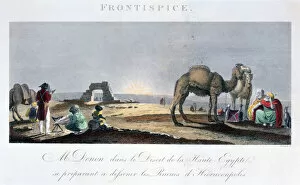 Dominique Vivant Denon at work in the desert, Upper Egypt, 1802 Artist: B Comte