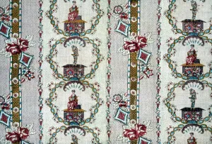 Floral Print Prints: Domino (Furnishing Fabric), France, 1780 / 1800. Creator: Unknown