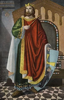 Chaste Gallery: Don Alphonse II (Alonso) the Chaste (760-842), King of Asturias