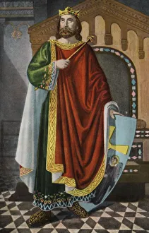 Asturias Collection: Don Alphonse II (Alonso) the Chaste (760-842), King of Asturias