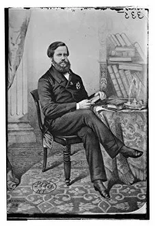 Office Gallery: Don Pedro II, Emporor of Brazil, between 1855 and 1865. Creator: Unknown