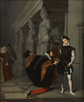 Mus E Du Louvre Prints: Don Pedro of Toledo Kissing Henry IVs Sword, 1820