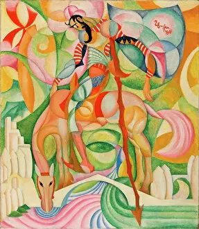 Cervantes Prints: Don Quixote, 1914. Creator: Souza-Cardoso, Amadeo de (1887-1918)