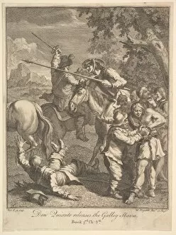 Don Quixote Gallery: Don Quixote Releases the Galley Slaves (Six Illustrations for Don Quixote), 1756 or after