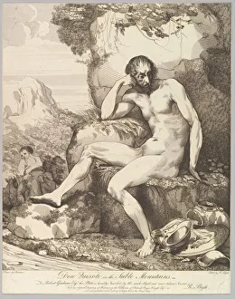 Don Quixote in the Sable Mountains, October 20, 1782. Creator: Robert Blyth