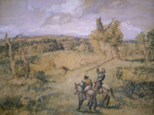Don Quixote and Sancho Panza, 1894. Artist: Sir John Gilbert