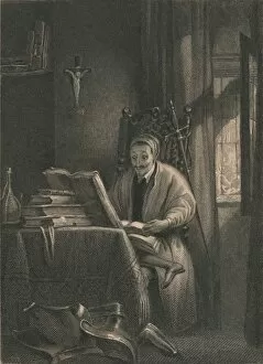 Don Quixote Gallery: Don Quixote in his Study, 1831