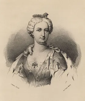 Philip V Prints: Dona Elizabeth Farnese (1692-1766), second wife of Philip V, Queen of Spain from 1714-1746