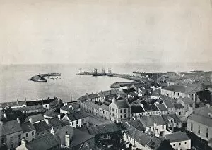 County Down Gallery: Donaghadee - View from the Church Tower, Showing Harbour, 1895