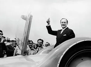 Goodwood Prints: Donald Campbell with the Bluebird CN7 at the Goodwood trials, July 1960