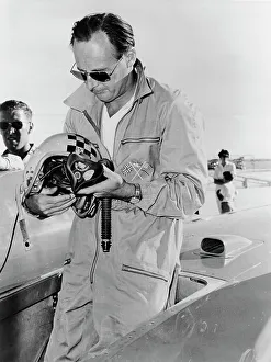 Crash Helmet Prints: Donald Campbell at Bonneville Salt Flats, Utah, 1960