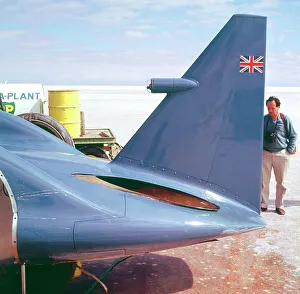 World Prints: Donald Campbell examines Bluebird, Lake Eyre, Australia, 1960s