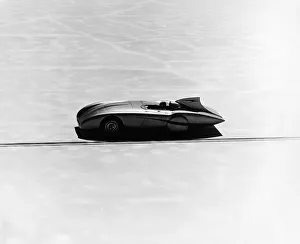 Donald Prints: Donald Healey's Austin Healey attempting a Land Speed Record, 1953