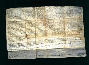 Donation of the castles Les Espases and Esparreguera to the seu of Vic, parchment Donation of the castles Les Espases and Esparreguera to the seu of Vic, parchment