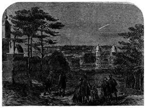 Observatory Prints: Donati's Comet, as seen from Greenwich Park, Sept. 17, 7.30p.m. 1858. Creator: Unknown