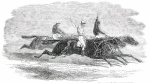 Winners Prints: Doncaster Races - the Dead-Heat for the St. Leger Stakes... 1850. Creator: Unknown