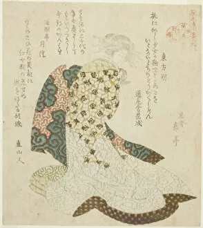 Color Woodblock Print Gallery: Dongfang Shuo (Tohosaku), from the series 'Lives of Taoist Immortals Parodied by... c. 1821 / 22